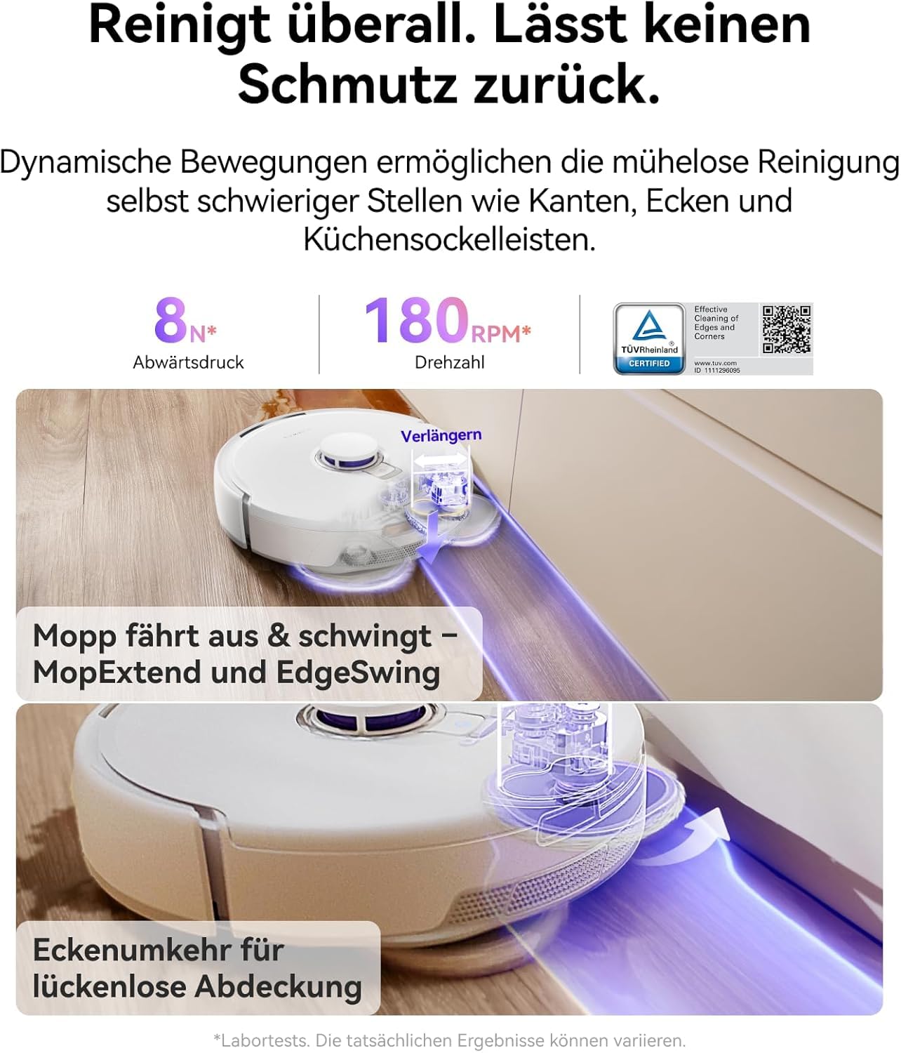 NARWAL Freo Z10 Saugroboter mit Wischfunktion und Anti-Tangle-Bürste