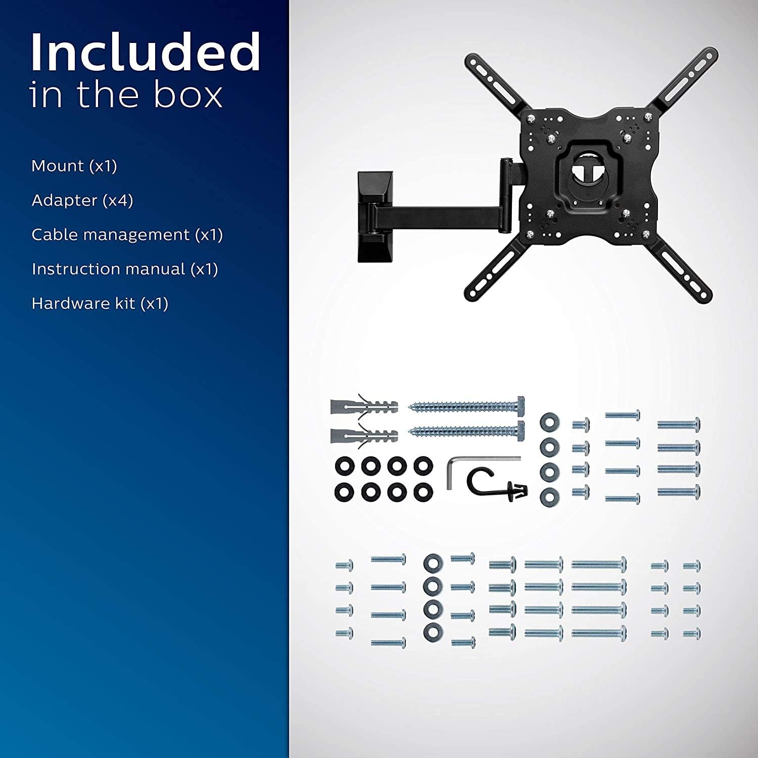 Philips SQM9442 - Universal Wall Mount for TVs up to 60" and 25kg