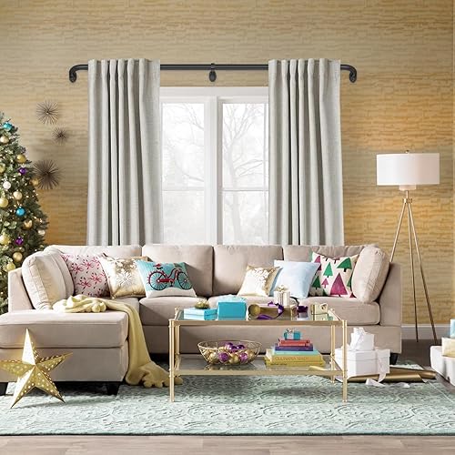 Miniatura 7 de Barra de cortina de oscurecimiento de habitación, barra de cortina ajustable de 28-84 pulgadas de diámetro, barra de cortina de empalme individual,