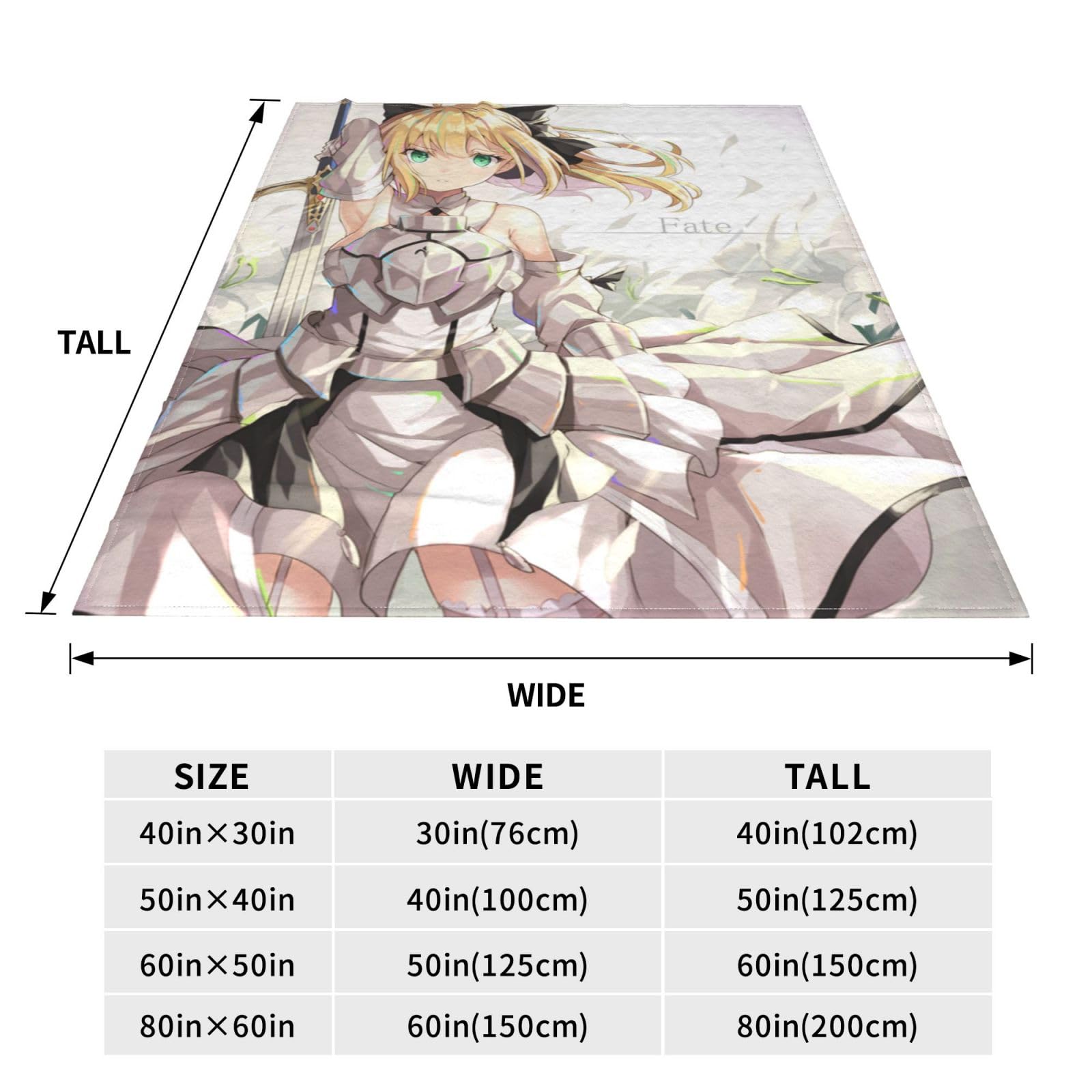 Amazon｜毛布 ブランケット ひざ掛け セイバー・リリィ Fgo 萌え