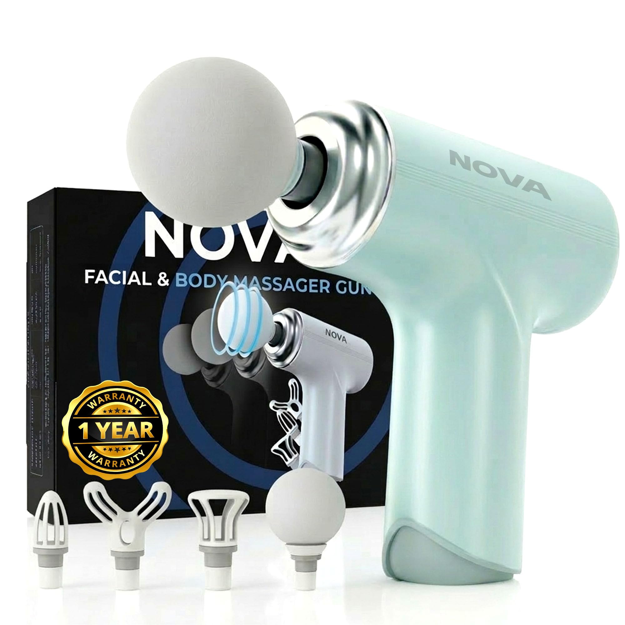 Massager Gun For Pain Relief | 1 Year Warranty | Massager Machine & Massage Gun With 4 Attachments | Body Massager Machine For Pain Relief-image-25