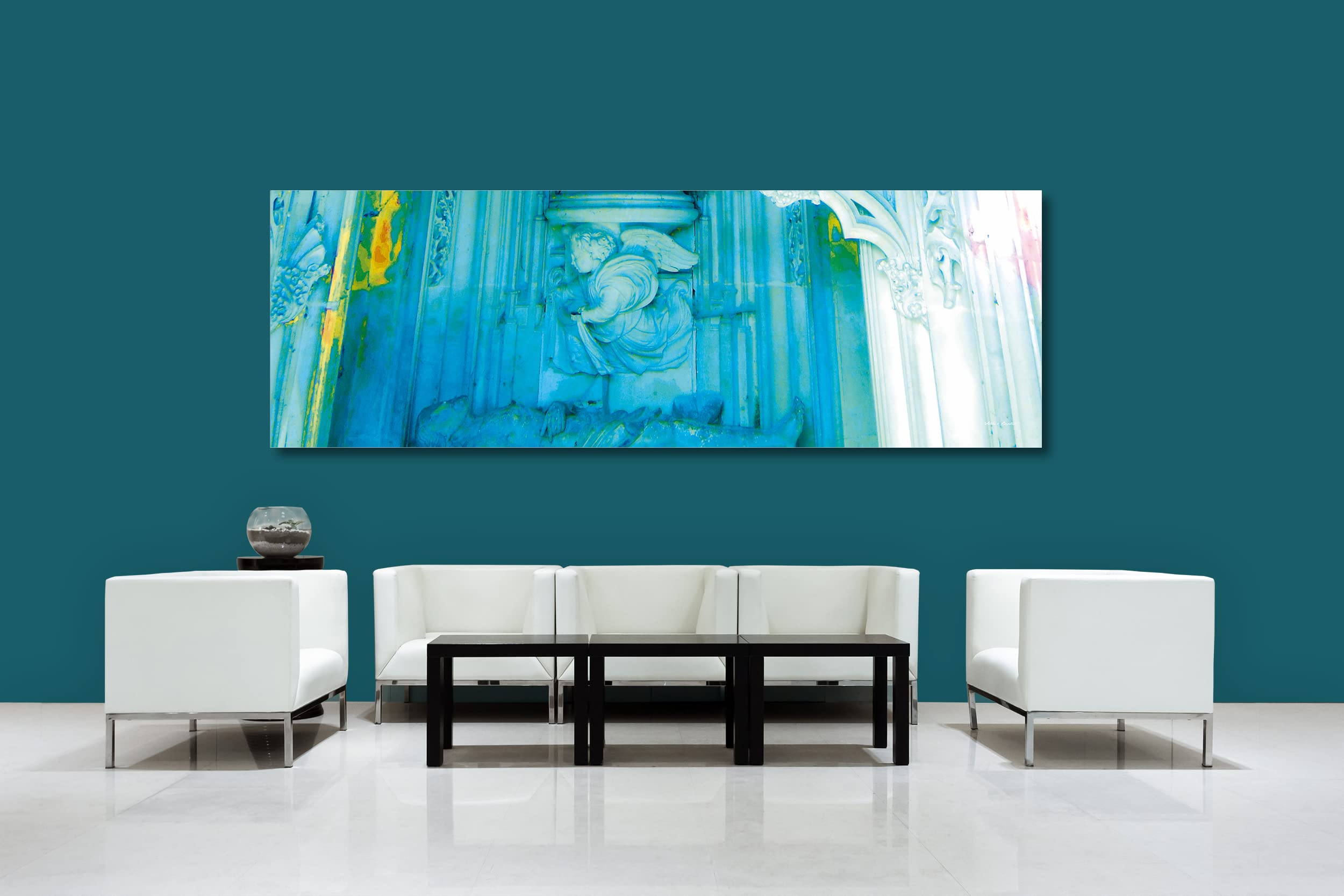 Glücksvilla - In der Kapelle 5 (Acrylglas-Bild 5 mm, 120 x 40 cm) | div. Maße - aus DE - Kunstdruck XXL Deko Wandbild quer - Kirche Jesus Maria Dom Kathedrale Glaube