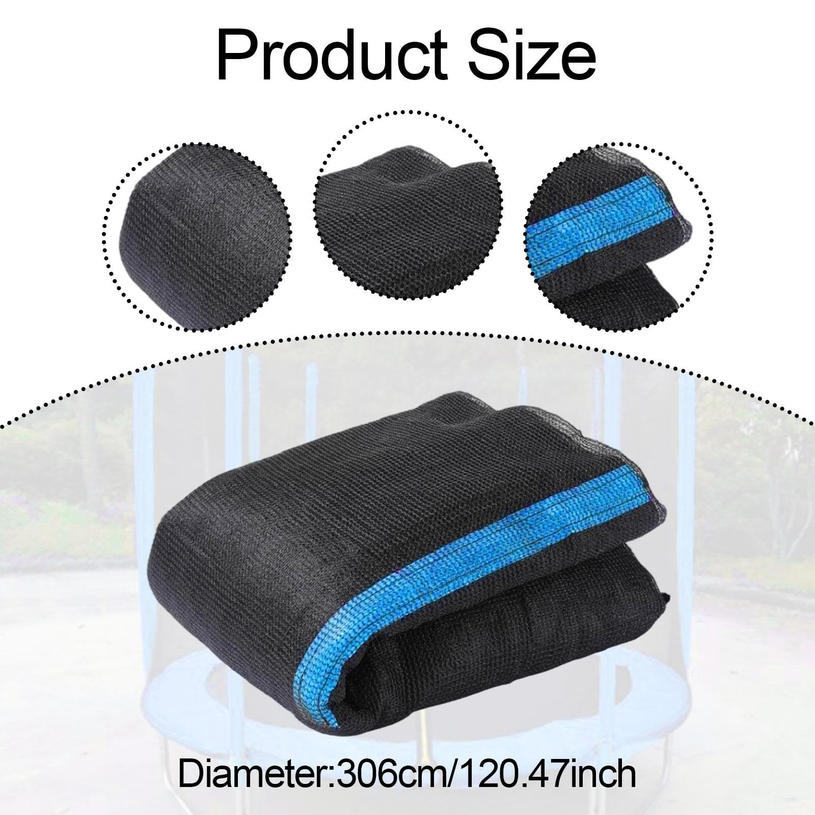 Yiju Trampoline Net Replacement Security Mesh Without Poles Protection Fence Nylon Barrier Netting, Blue 10ft