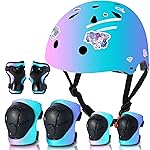 JEEFREE Adjustable Color Gradient Toddler Kids Bike Helmet for 3-5-8-14+Ages Girls Boys.Skateboard Bicycle Toddler Helmet 2-4 Years for Multi-Sports Cycling Scooter Inline Roller Skates Rollerblading