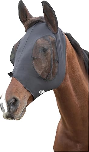 Vista 29 de WeatherBeeta Deluxe Stretch Bug Eye Saver con orejas, turquesa/negro, mazorca