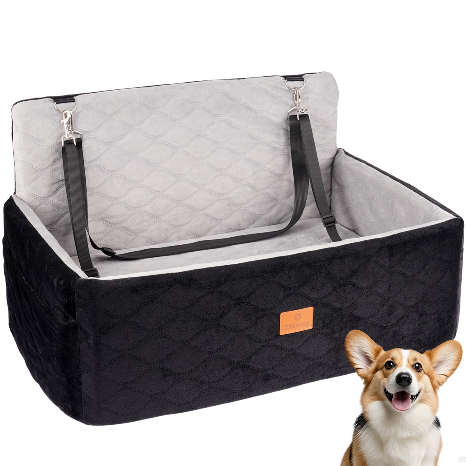 Ztinng Dog/Cat Car Seat Pet Booster Seat for Dogs/Cats up to 60 lbs