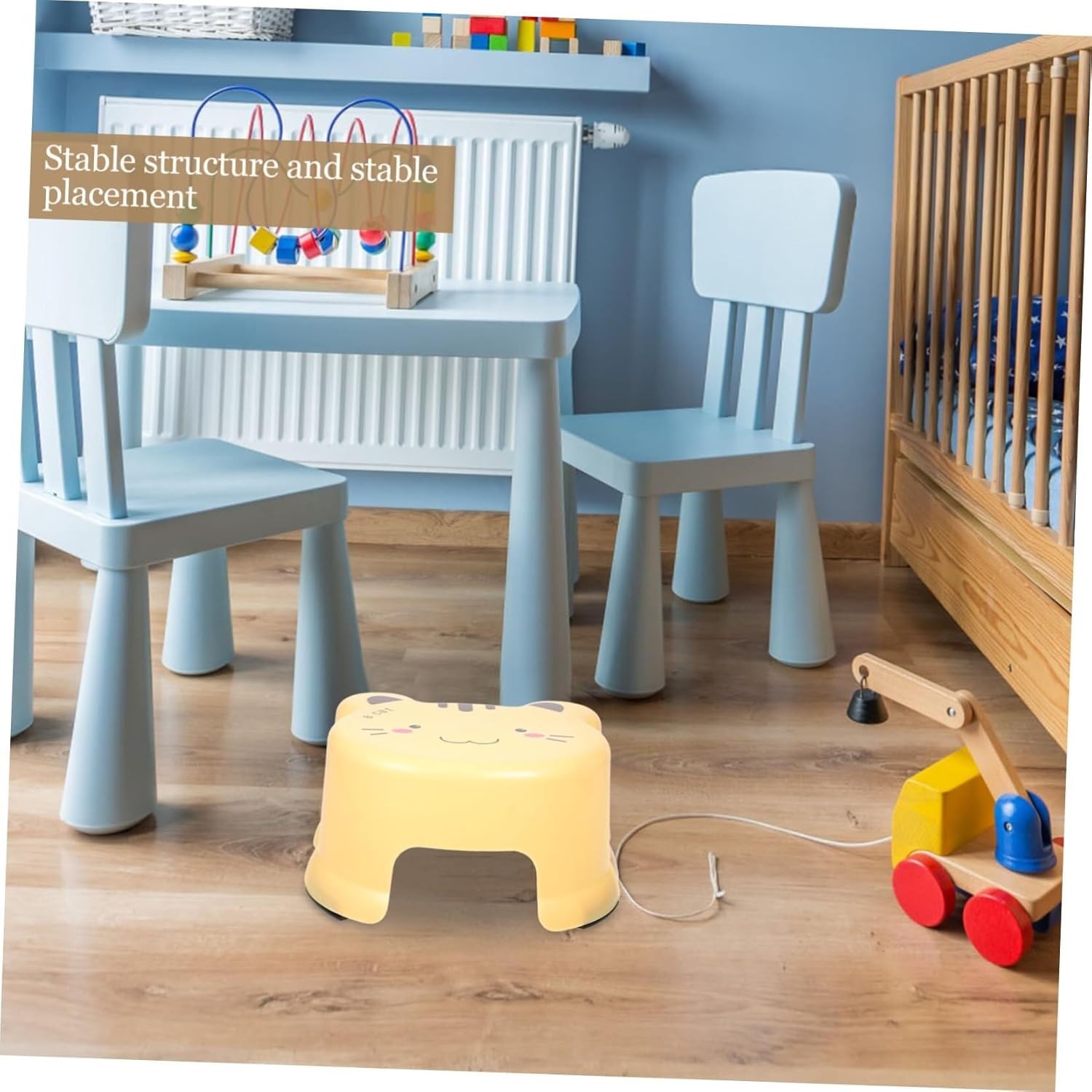 Step Ladder 5 Pcs Plastic Step Stool Stackable Shoe-Changing Chair Non Slip Auxiliary Height-Enhancing Footstool for Bathroom Kitchen stepstool(36.5 * 31.5 * 25.5cm)