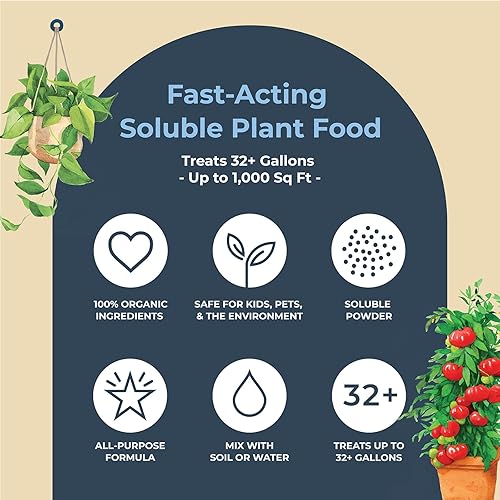 Miniatura 3 de Organic Plant Magic - Alimento vegetal soluble de acción rápida Truly Organic concentrado de fertilizantes multiusos para todas las flores verduras