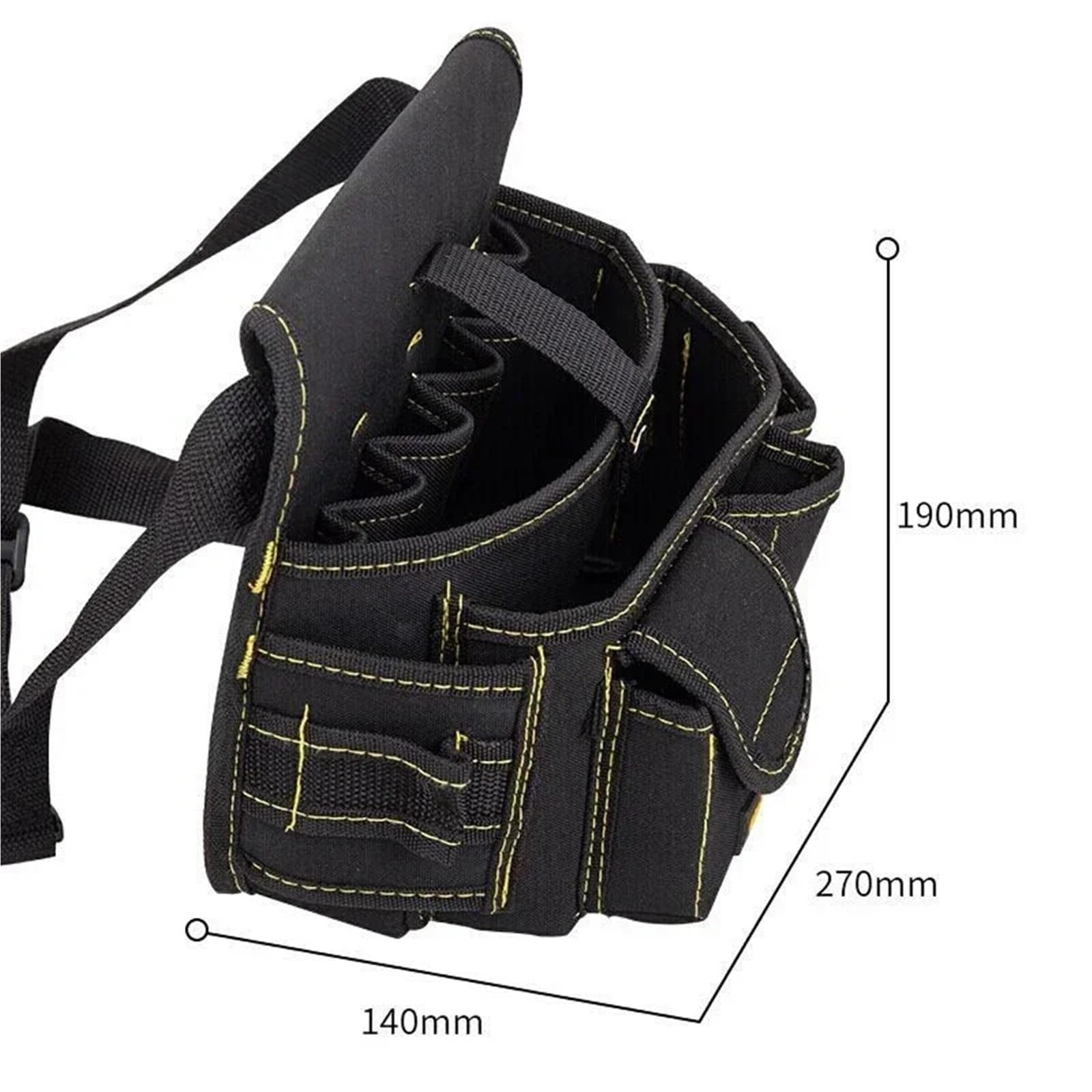 Étui pour perceuse Sac de Rangement d'outils 1 pièce, Pochette matériel Ceinture, boîte à Outils Multifonction for électricien, perceuse, clé Taille, Tournevis, Sacs Organisateur