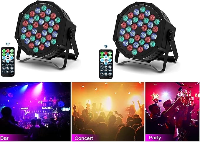 Faretti LED PAR 36W RGB - Luci Palcoscenico Con Telecomando, Attivazione Suono, Per Feste E Discoteca - Foto 11