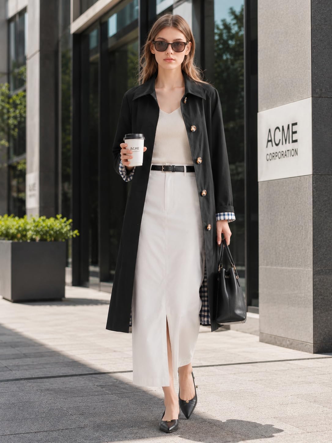 Orolay CHIIONE Women Waterproof Trench Coat Single Breasted Lightweight Classic Coat with Deep Pockets, Spring Summer Travel