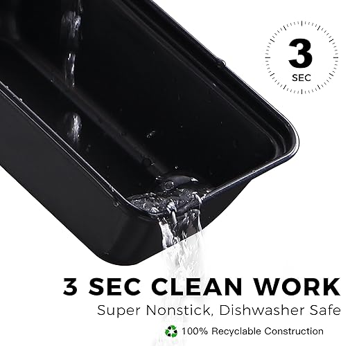 Miniatura 5 de HONGBAKE Paquete de 6 mini moldes para pan para hornear pan, 6 x 3.3 x 2 pulgadas, antiadherentes, juego de moldes pequeños para pan de plátano