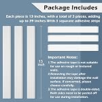 TV Cord Hider - 39in(3 x L13in) Cord Covers for Wall Mounted TV Cable Hider Wall Kit | Wire Hiders for TV on Wall, Wire Covers for Cords, White Cord Concealer Hide Cords, 1.5in W x 0.75in H