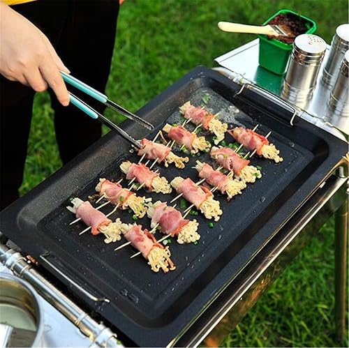 Miniatura 3 de 2 pinzas para barbacoa, acero inoxidable, estilo coreano, resistentes al calor, pinzas para barbacoa al aire libre, accesorios