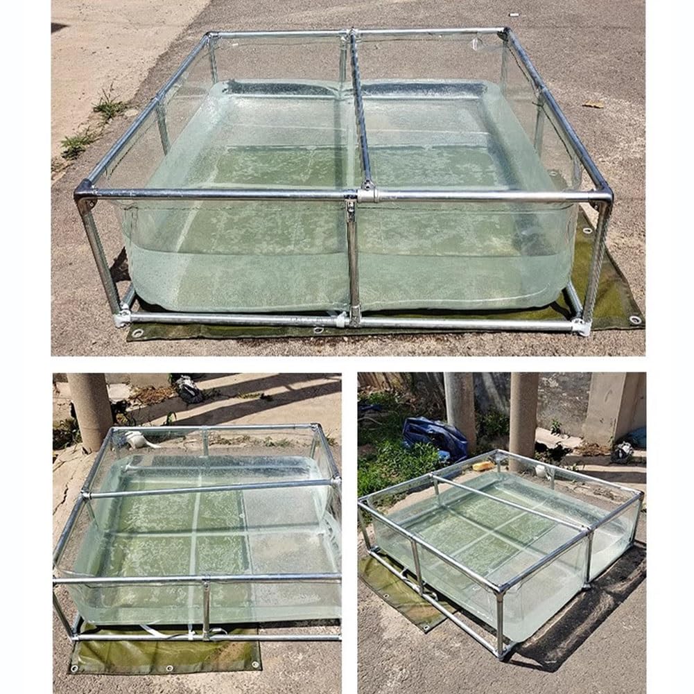 MUHM Piscinas Desmontables, 100% Transparente Piscina Piscina, PVC Engrosado Resistente Al Frío con Soporte De Acero Inoxidable, Fácil De Instalar, 10 Años De Uso (Color : Clear, Size : 150X80X61CM)