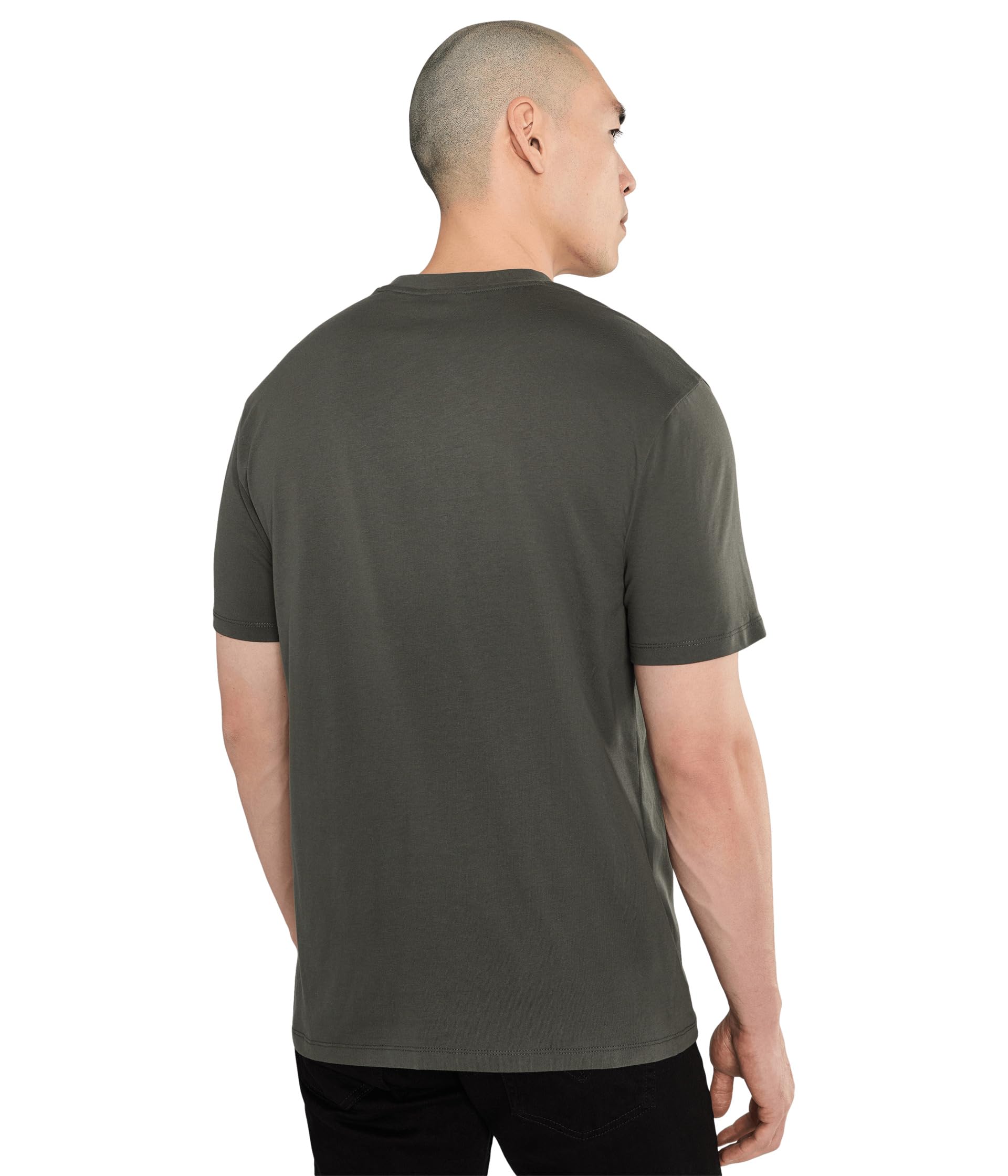 Armani Exchange Short Sleeve Front Milano-New York Logo Lettering Camiseta para Hombre