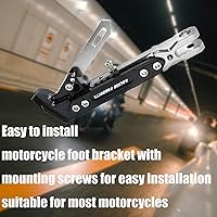 Vista 6 de Soporte de patada universal para motocicleta, accesorios para moto, scooter modificado, trípode ajustable de aleación CNC, soporte lateral para pie