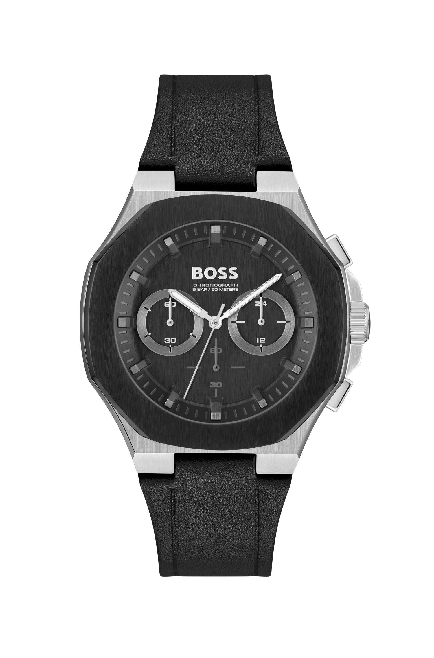 BOSS Taper Qtz Fashion Chrono Black Tonneau Dial Mens Watch|Black Leather Material|Black Color Band - 1514085 (B0CJ5C4K15) Amazon Price History, Amazon Price Tracker