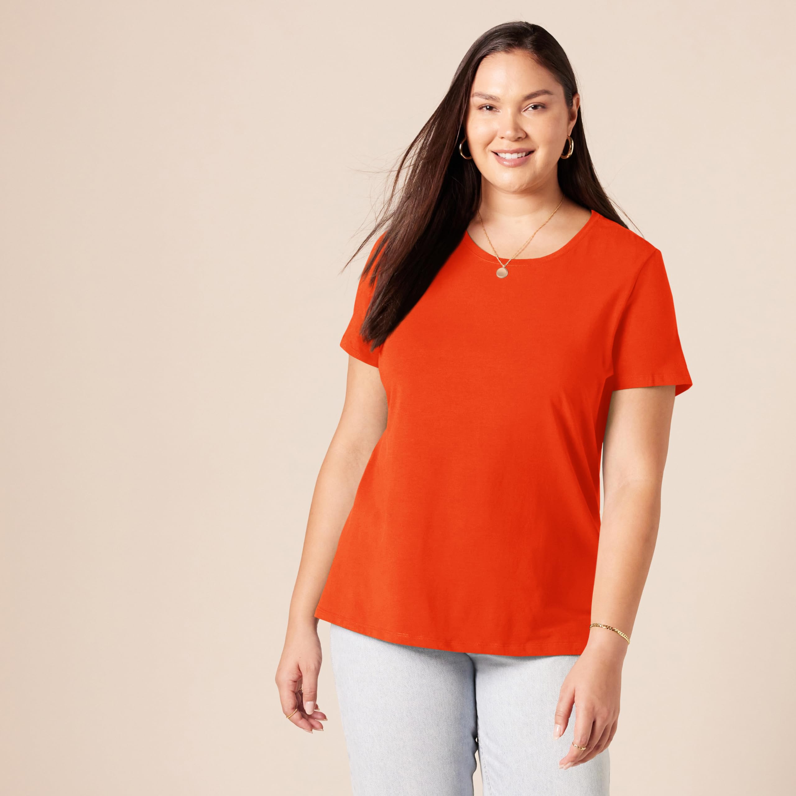 Amazon Essentials Women's Regular-Fit Short-Sleeve T-Shirt (Crewneck and V-Neck Options), Multipacks — view 242