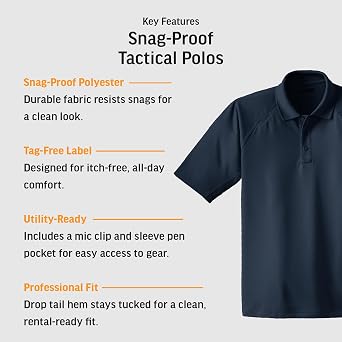 CornerStone Unisex Select Lightweight Snag-Proof Tactical Polo | Collared Work Shirt for Men & Women, Tough & Breathable Top