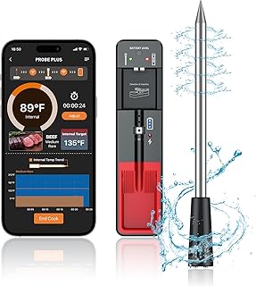 Meat Thermometer Digital, Wireless Meat Thermometer, with Bluetooth 360 ft Smart Meat Thermometer for Oven Safe,for BBQ, G...