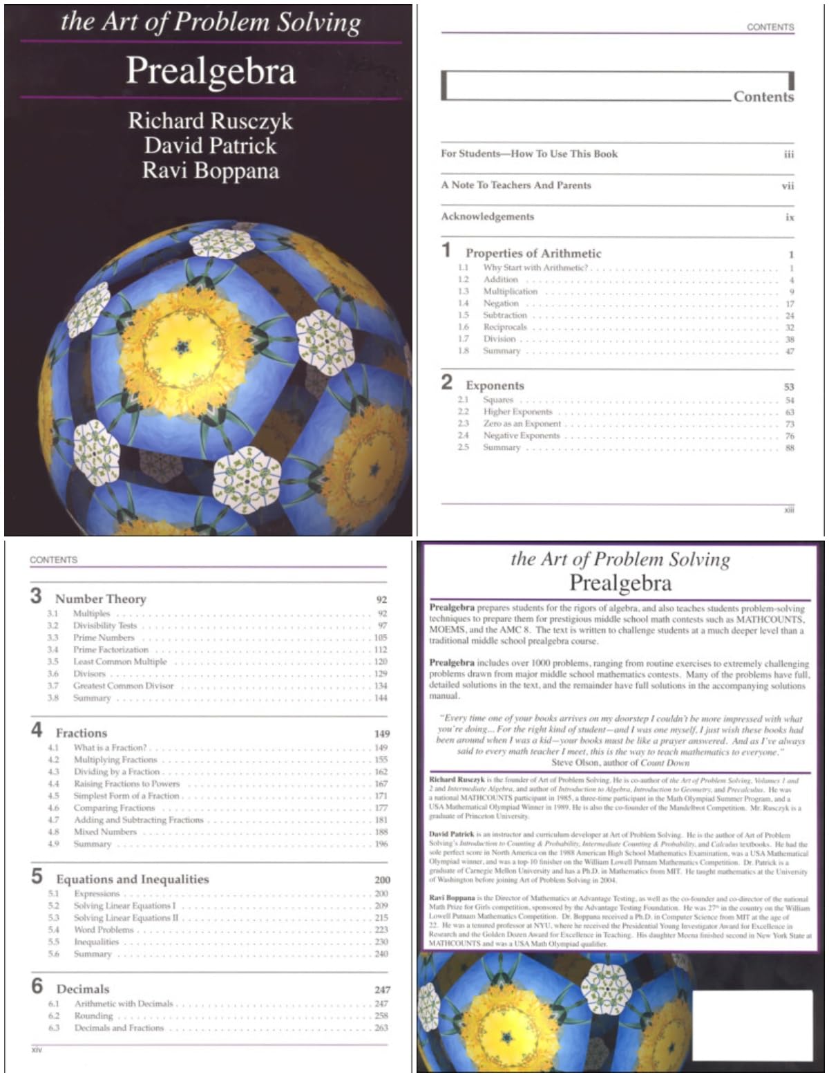 Art of Problem Solving Series Prealgebra 2-Book Bundle Set (Textbook & Solutions Manual)