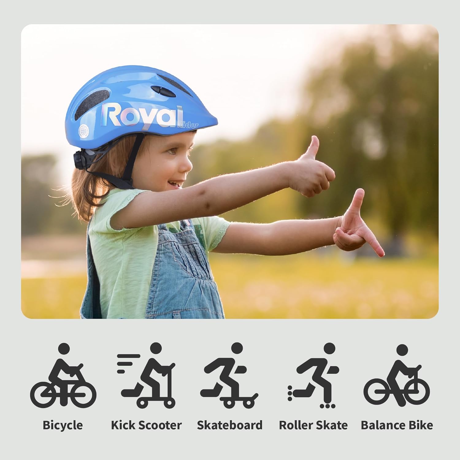 RoyalBaby Kids Helmet 0.47 lb Ultra-Lightweight & Adjustable for Ages 5-13 Years, Ideal for Cycling, Scooter, Balance Bike & More Sports, 4 Vibrant Colors Available - Image 6