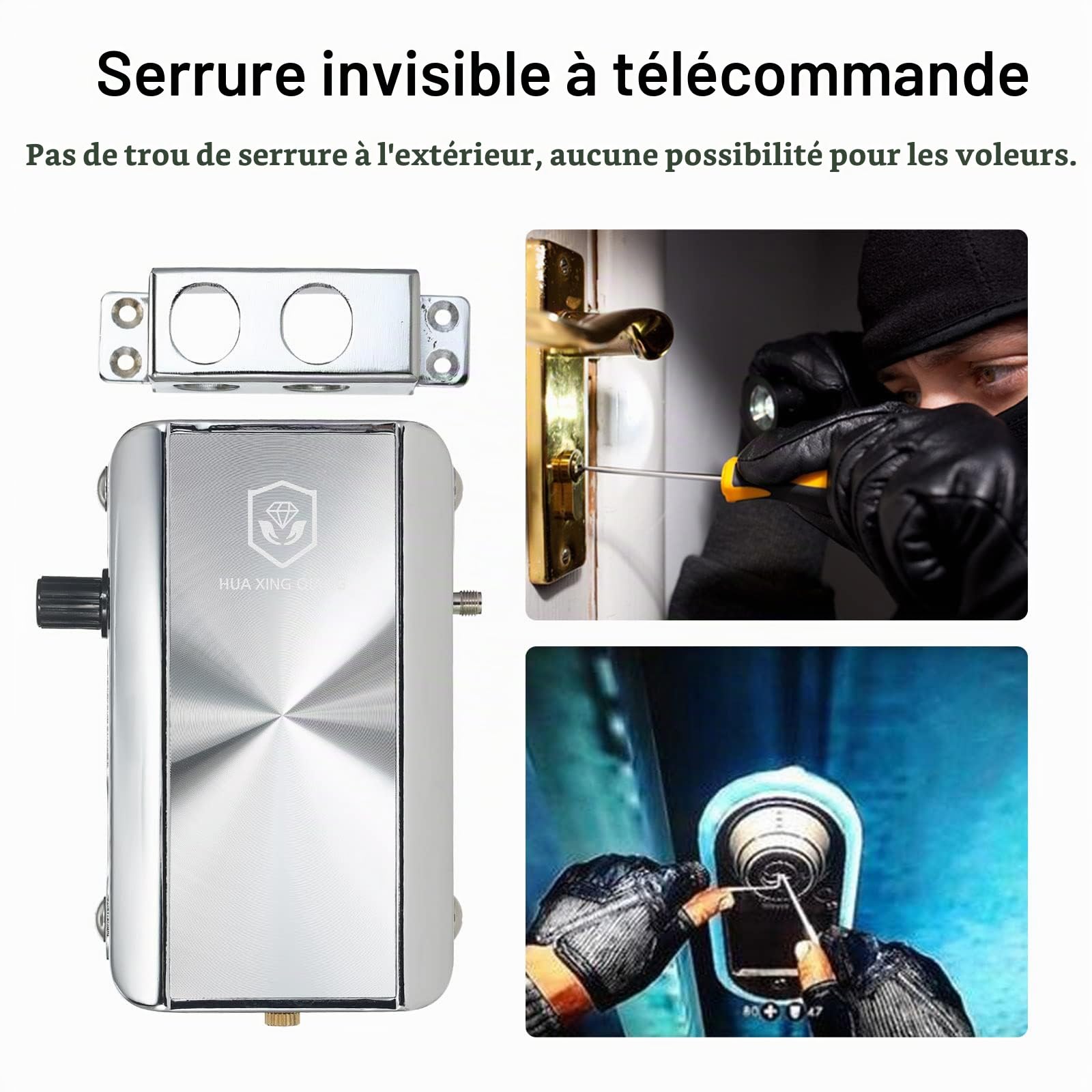 Kit de verrouillage de porte WiFi Smart Home/SmartLife Télécommande Entrée sans clé Verrou électronique Smart Wireless Anti-vol Deadbolt Access Control System for Home Hotel Apartment