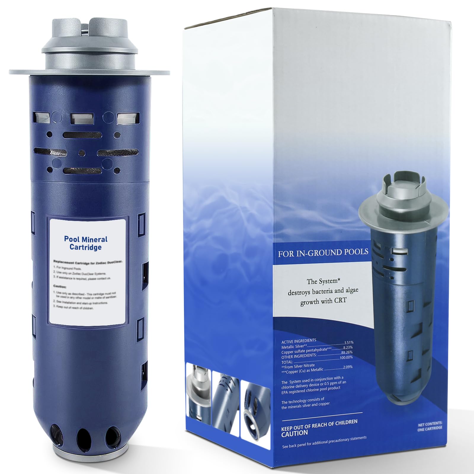 W28000 W28001 Replacement for Nature2 Duoclear 25 35 Pool Mineral Cartridge for Zodiac DuoClear Fusion, Fusion Soft, Vision Pro System Above Ground Inground-image-40