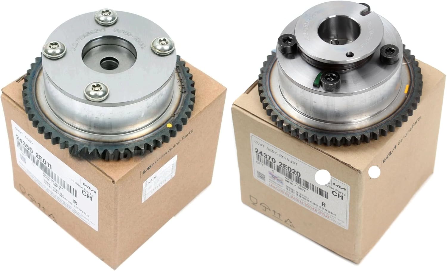 Genuine OEM 24350-2E011 24370-2E020 Exhaust Intake CVVT Assy / 243502E011 243702E020 Compatible with Elantra 1.8L 14-16