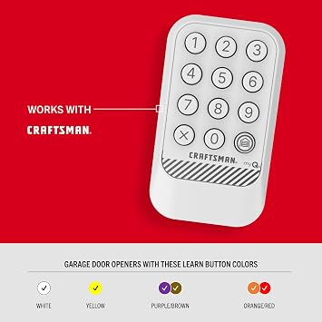 Craftsman Wireless Garage Door Keypad with Temporary PIN Access