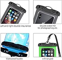 Vista 7 de Paquete de 6 bolsas universales impermeables para teléfono, funda impermeable para teléfono grande, bolsa seca IPX8, deportes al aire libre