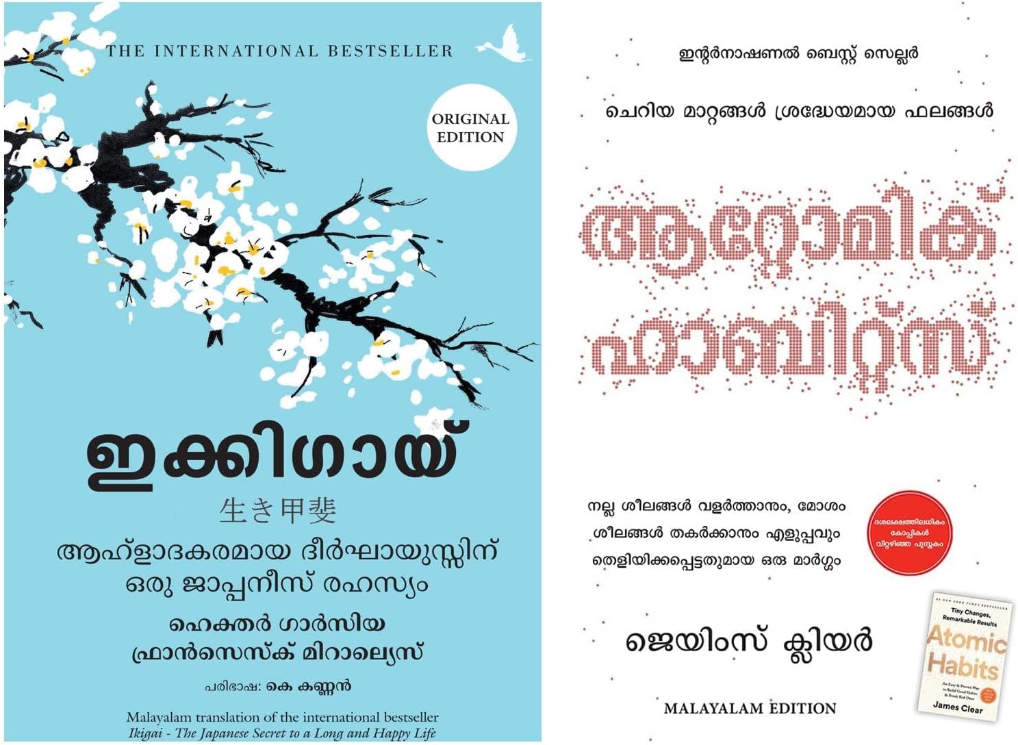 Atomic Habits (Malayalam) & Ikigai : The Japanese Secret To A Long And Happy Life (Malayalam) Product Bundle