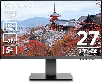 KOORUI27型75Hz液晶モニター他 ゲーミングPC用の周辺機器4点セット KOORUI27型75Hz液晶モニター他 ゲーミングPC用の周辺機器4点セット