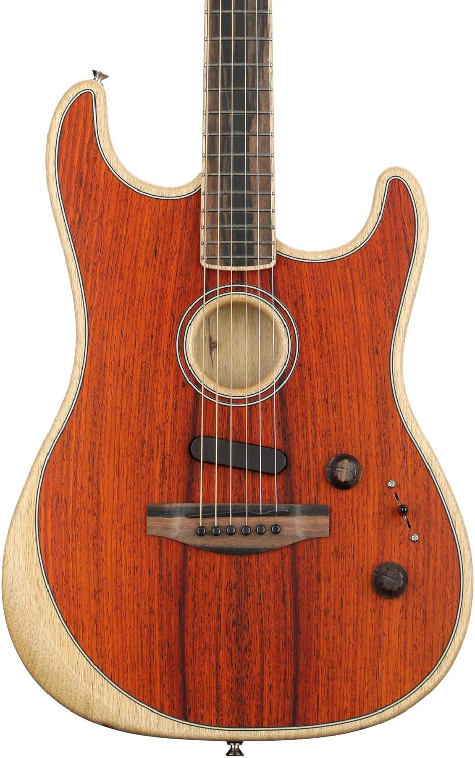 Fender Limited-edition American Acoustasonic Stratocaster Acoustic-electric Guitar - Cocobolo Natural