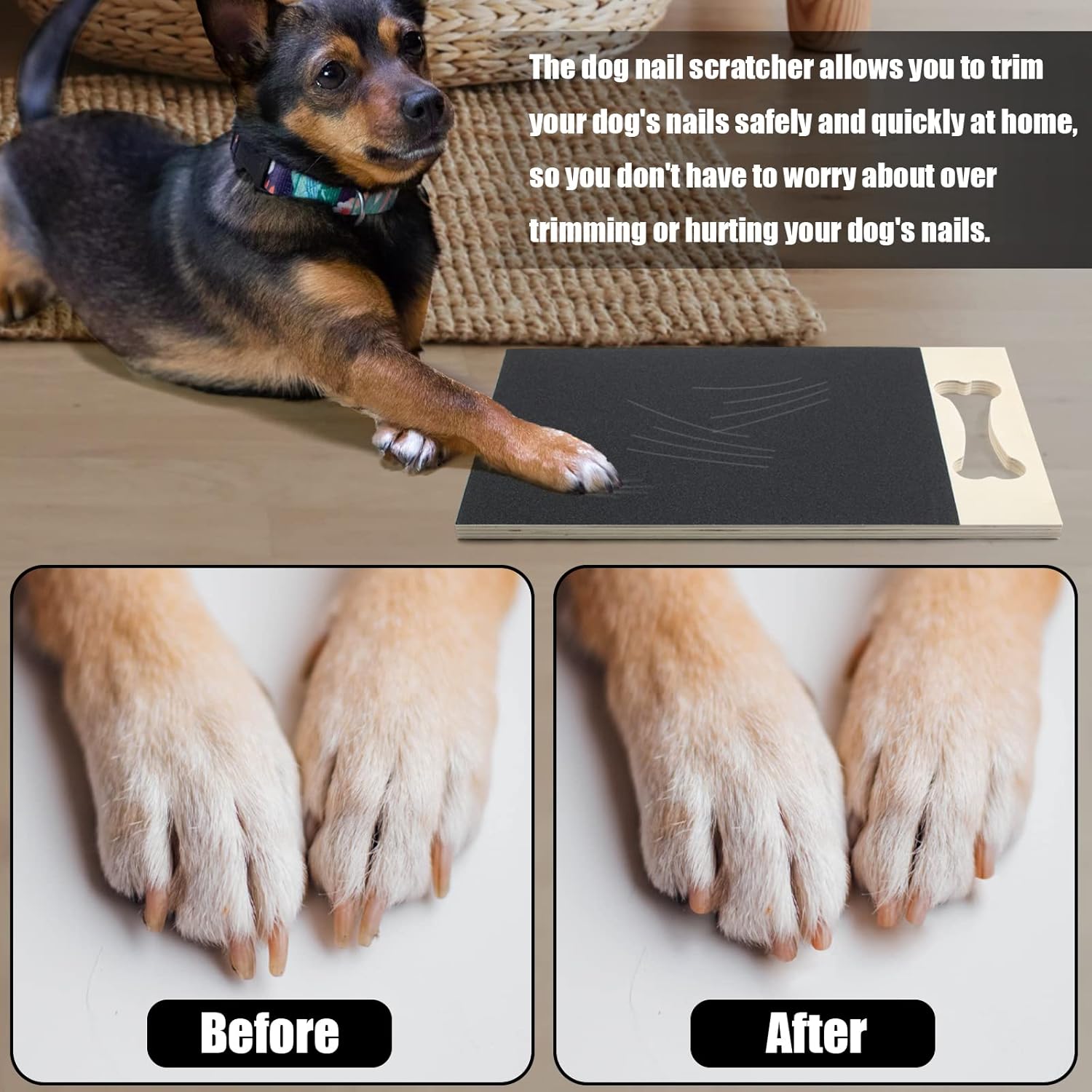 review Dog Nail Scratch Board Made Wood，Scratch Square for Dogs can Provide More Fun Play time for You and Your Dog， Suitable for All Kinds of Small and Medium-Sized Dogs and Cats
