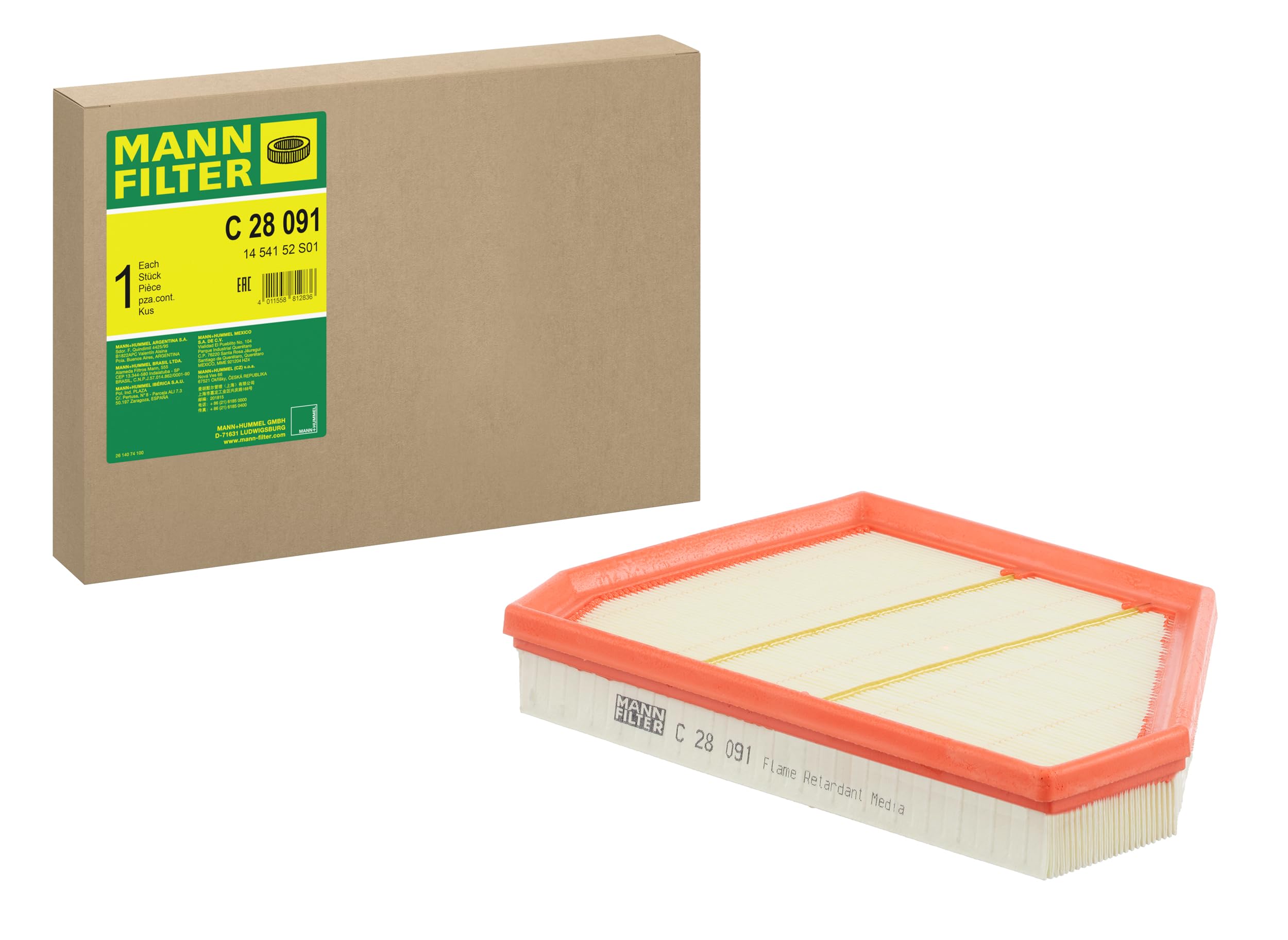 Filtre à air MANN-FILTER C 28 091 pour auto et utilitaire