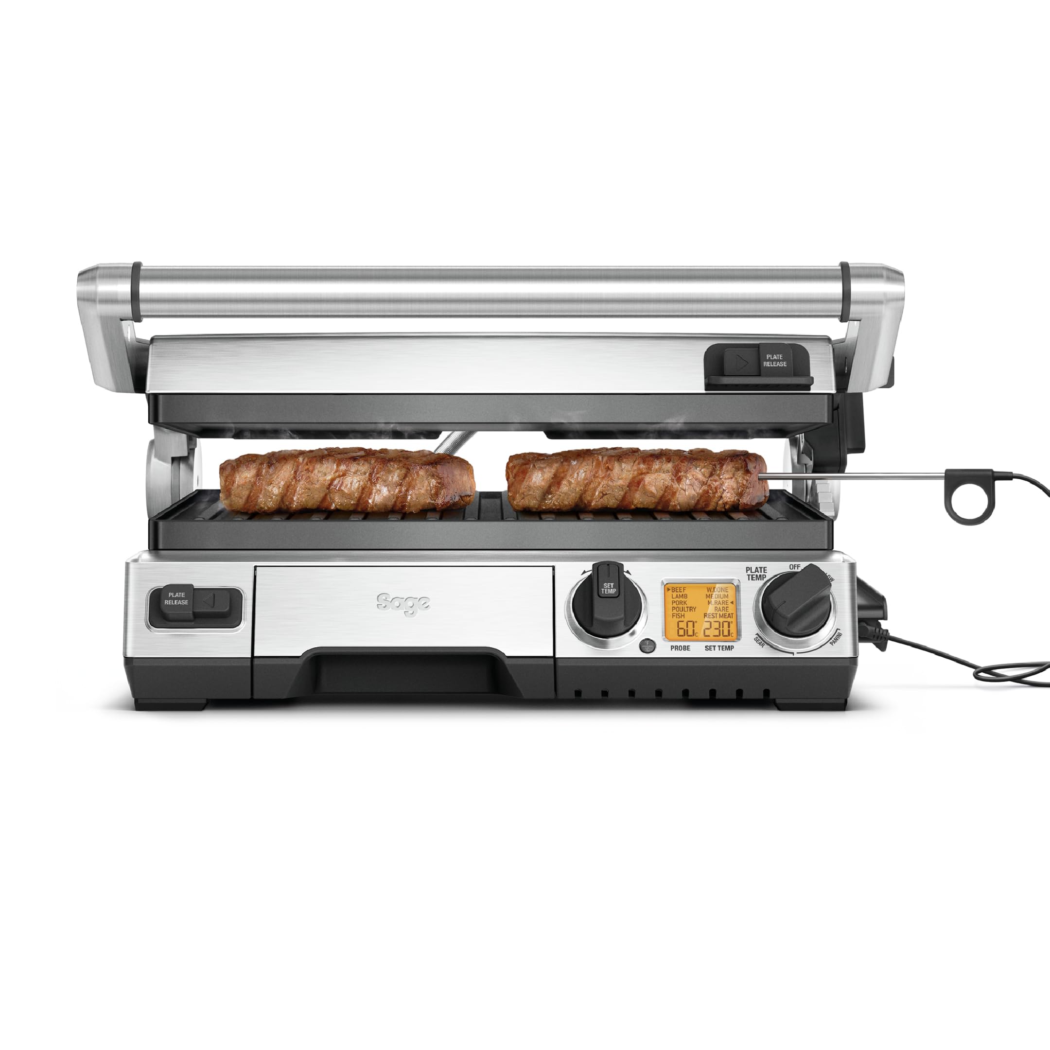 Sage The Smart Grill Pro, Acciaio Inox Spazzolato
