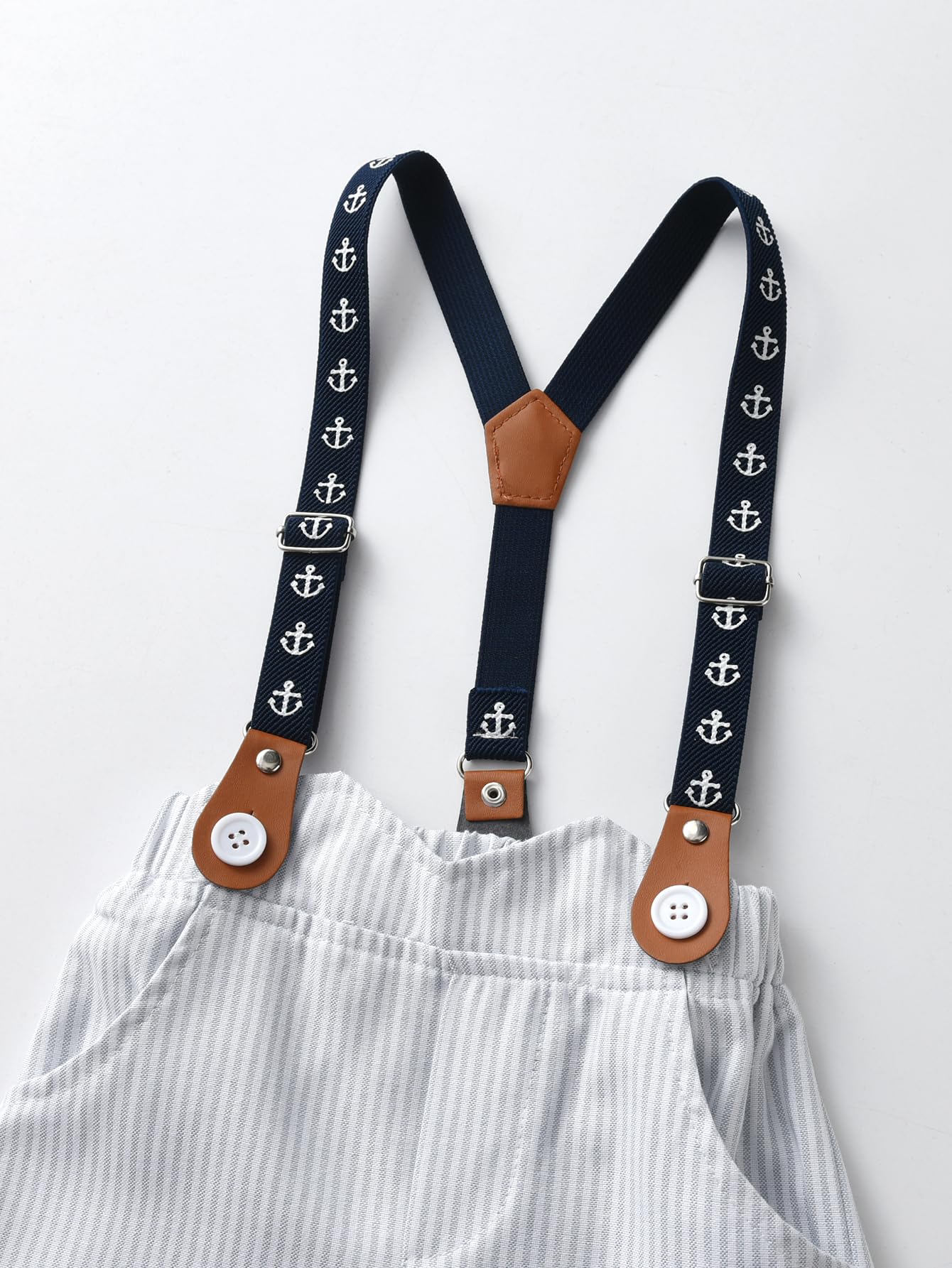 Conjuntos de pantalones cortos para caballero para bebés y niños, trajes de bebé, camisa, pantalones cortos, pajarita y tirantes