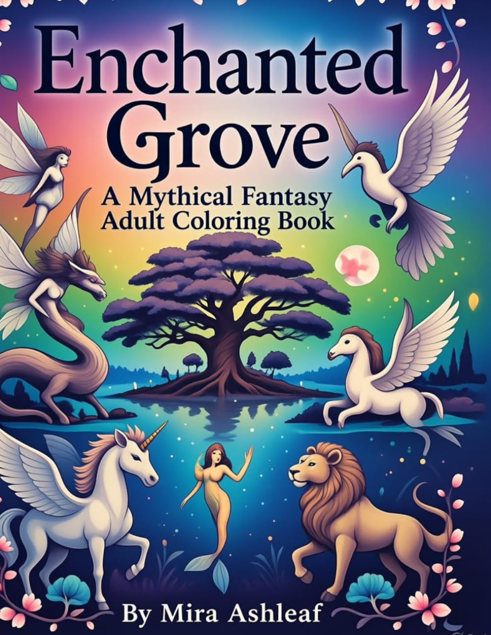 Enchanted Grove: A Mythical Fantasy Adult Coloring Book