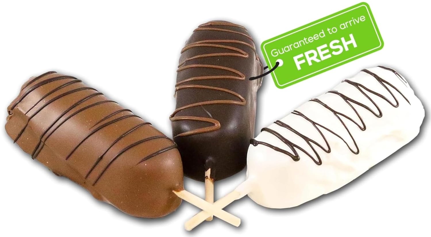 US Sweets Chocolate Dipped Twinkies - Twinkies Dipped in Decadent Milk, Dark, & White Chocolate | Gourmet Candy Treat | Delicious Gift | Handmade in Small Batches | Guaranteed to Arrive Fresh
