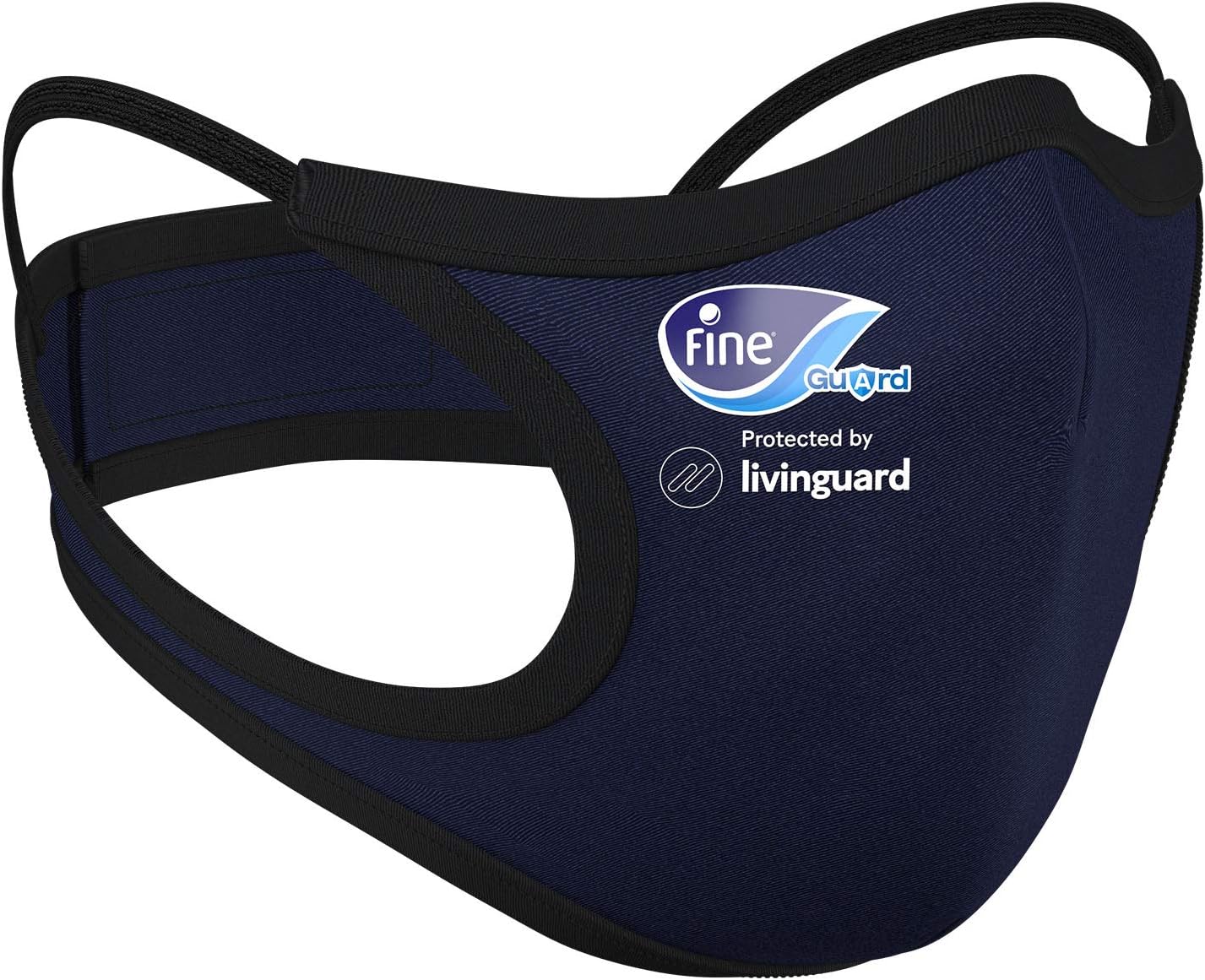 Fine Guard Fine Guard, 2 Reusable Face Mask for Adult, Medium. Dark Blue