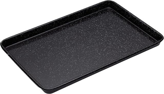 MasterClass Large Baking Tray, Scratch Resistant Vitreous Enamel and Induction Safe, 1 mm Thick Steel, 39 x 27 cm