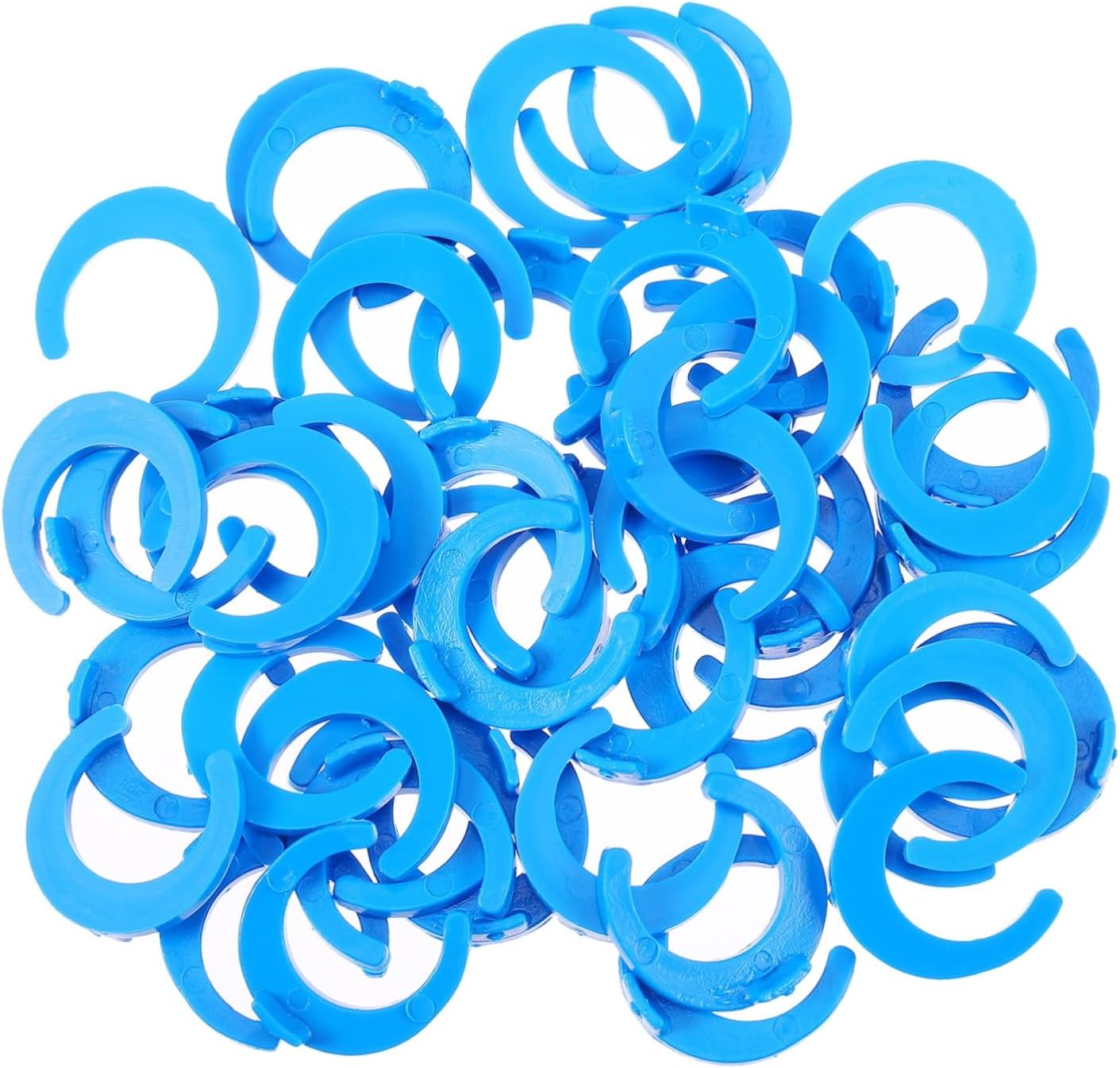 100pcs Blue Locking Quick Connect Fittings Locking Clips for Water Filtration Systems Easy Install Clamps Replacement Parts for Ro Systems