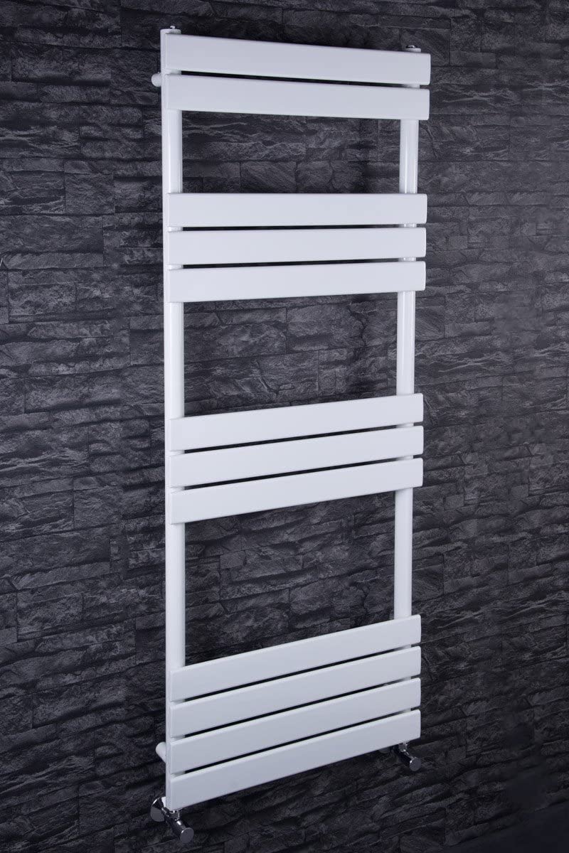Warmehaus Flat Panel Heated Towel Rail White Bathroom Radiator 1600x600mm