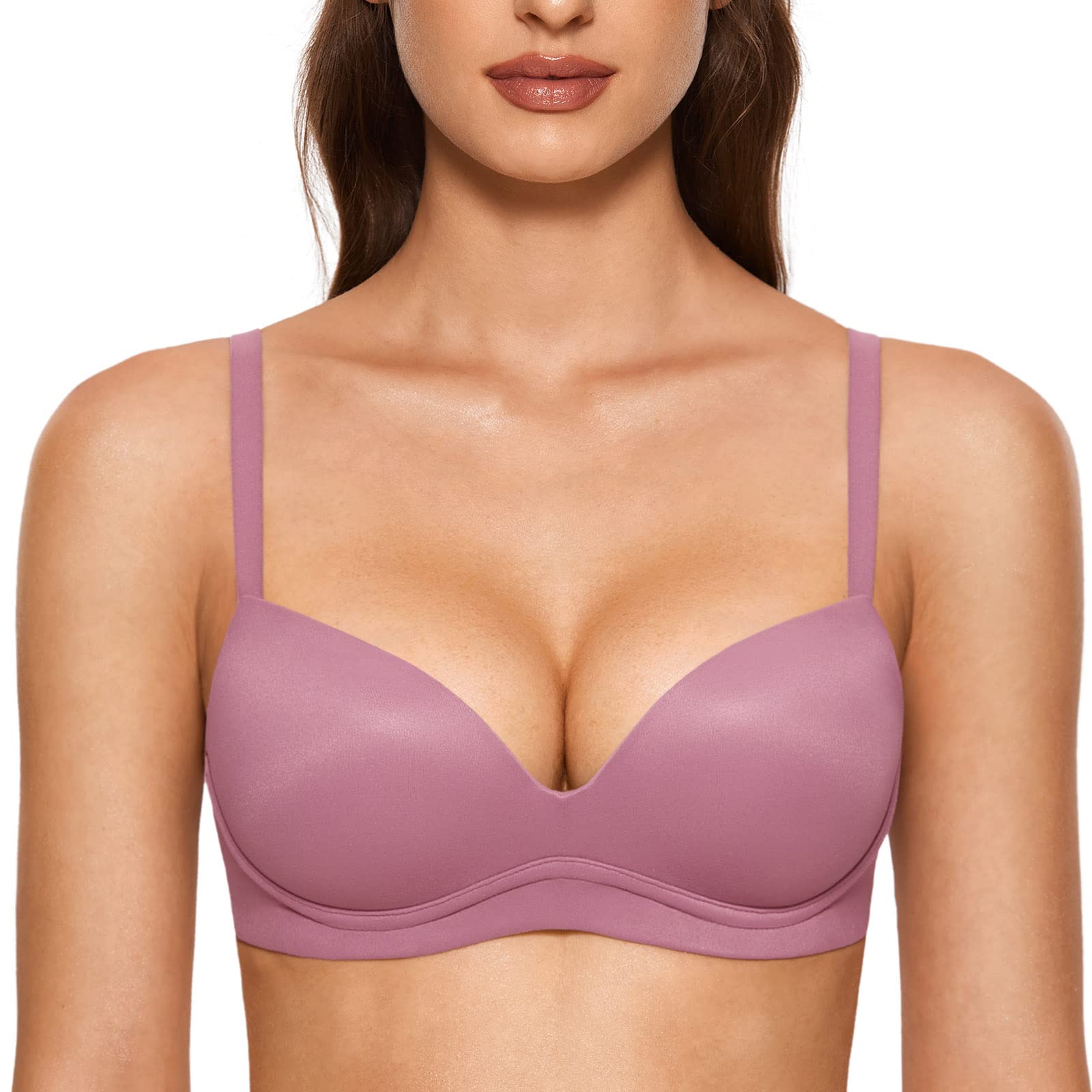Dobreva Women's Smoke Rose Push Up Bra Wireless Padded 40D