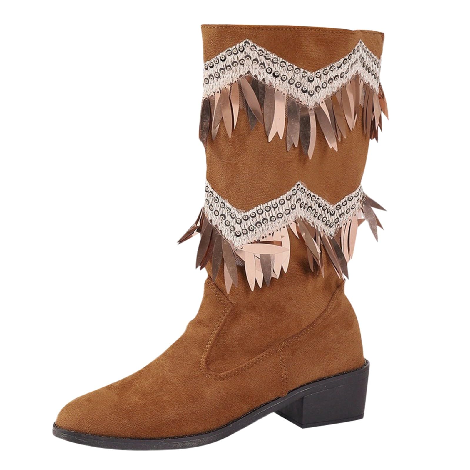 Cocila Botas De Ante para Mujer, Estilo Casual, con Borlas Y Caña. Disponibles En Tallas Grandes. Mujer Invierno Pelo Tacon Botines Negros Fino Planos Casual Barefoot Australianas Bota Media