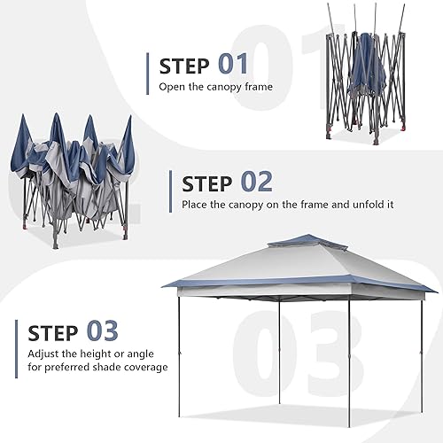 Miniatura 3 de GDY Tienda de campaña desplegable de 11 x 11 pulgadas, toldo para exteriores con red, cenador al aire libre para patio trasero, tienda de campaña