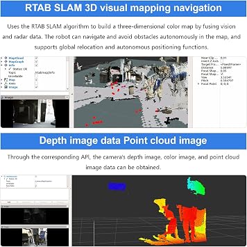 Phage Hexapod Robot Kit for Jetson Nano 3D Deep Camera, ROS Lidar Mapping Navigation, AI Visual Recognition Programmable Bionic Spider Robot Kit