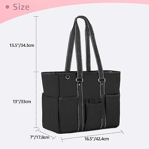 Miniatura 5 de Damero Bolsas de mano para enfermera, bolsa de enfermera con funda acolchada para laptop y múltiples bolsillos para el trabajo, cuidado de la salud